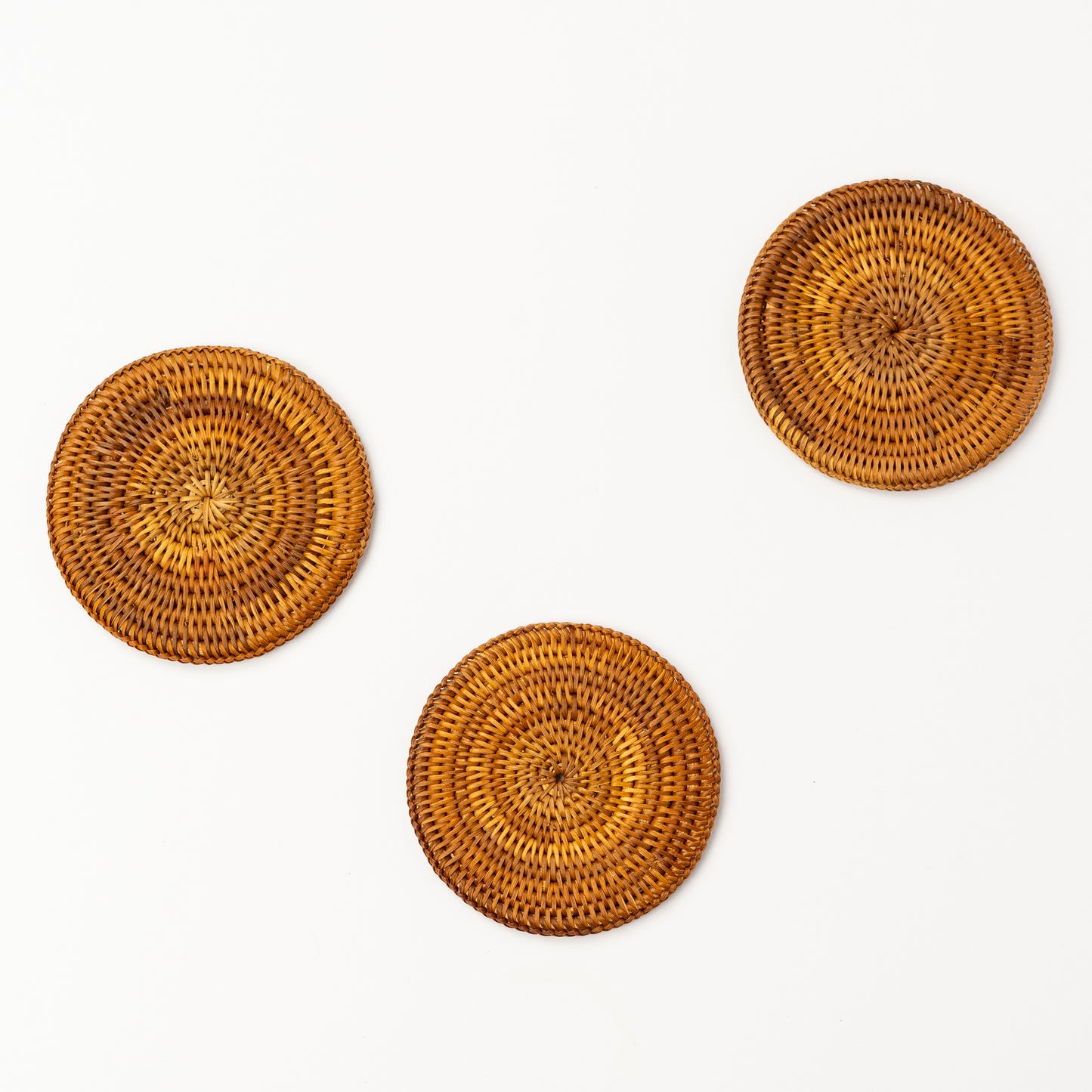 Knitted bamboo coaster