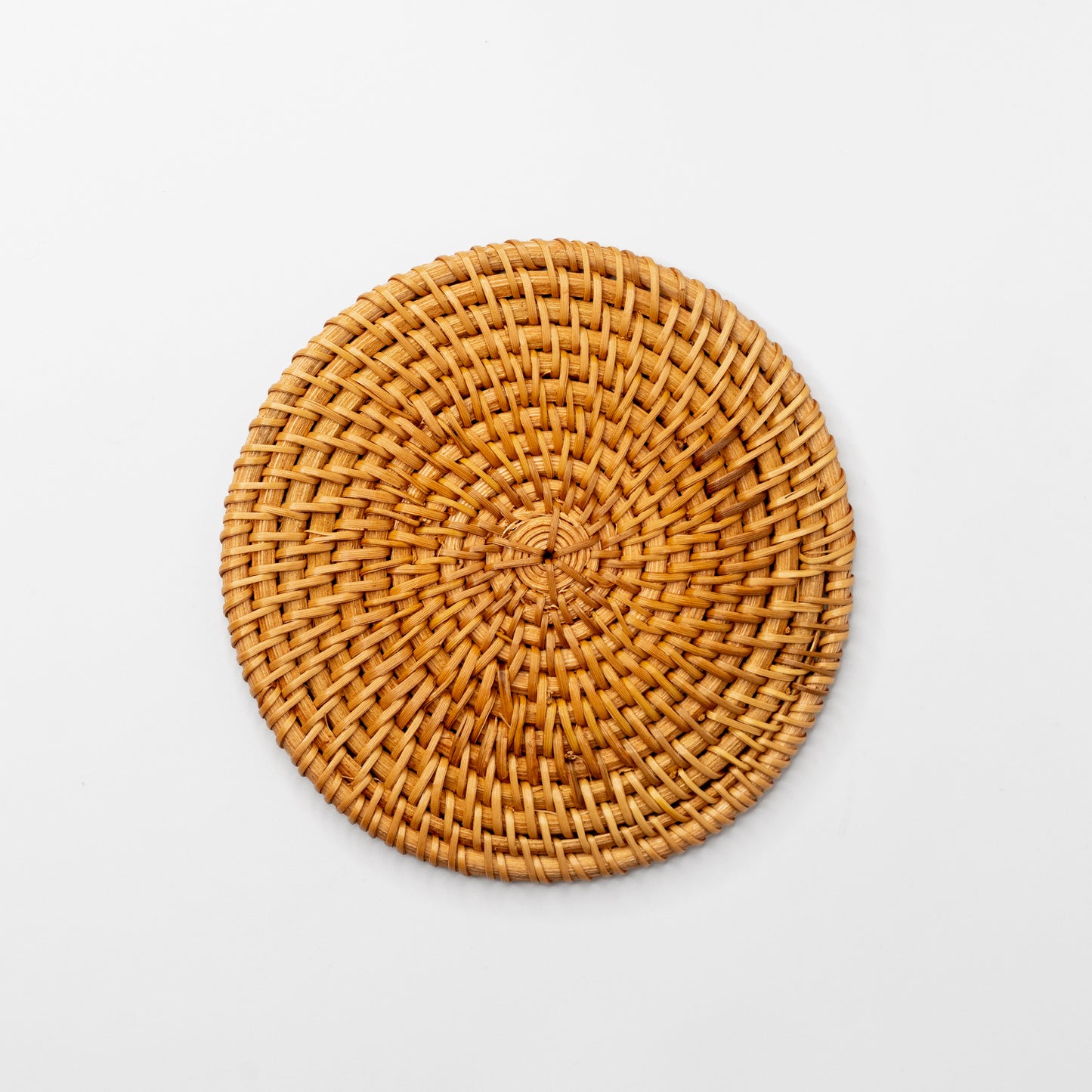 Knitted bamboo coaster