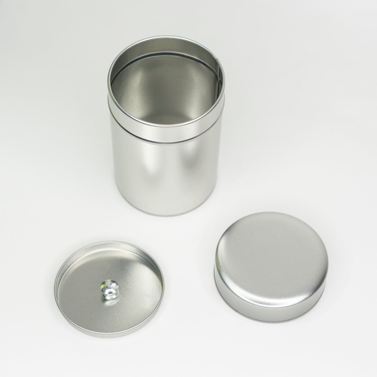 Double-lidded tea canisters