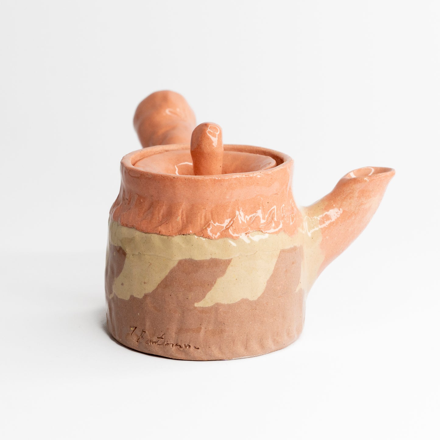 Mixed Coloured Clay Kyusu Teapot