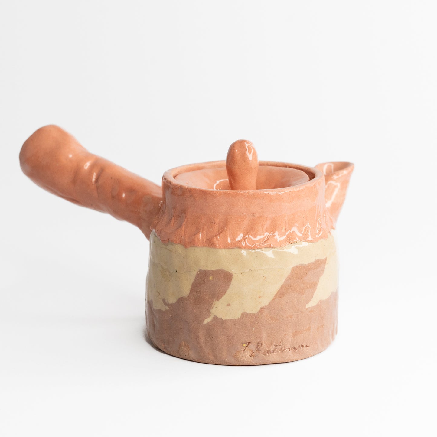 Mixed Coloured Clay Kyusu Teapot