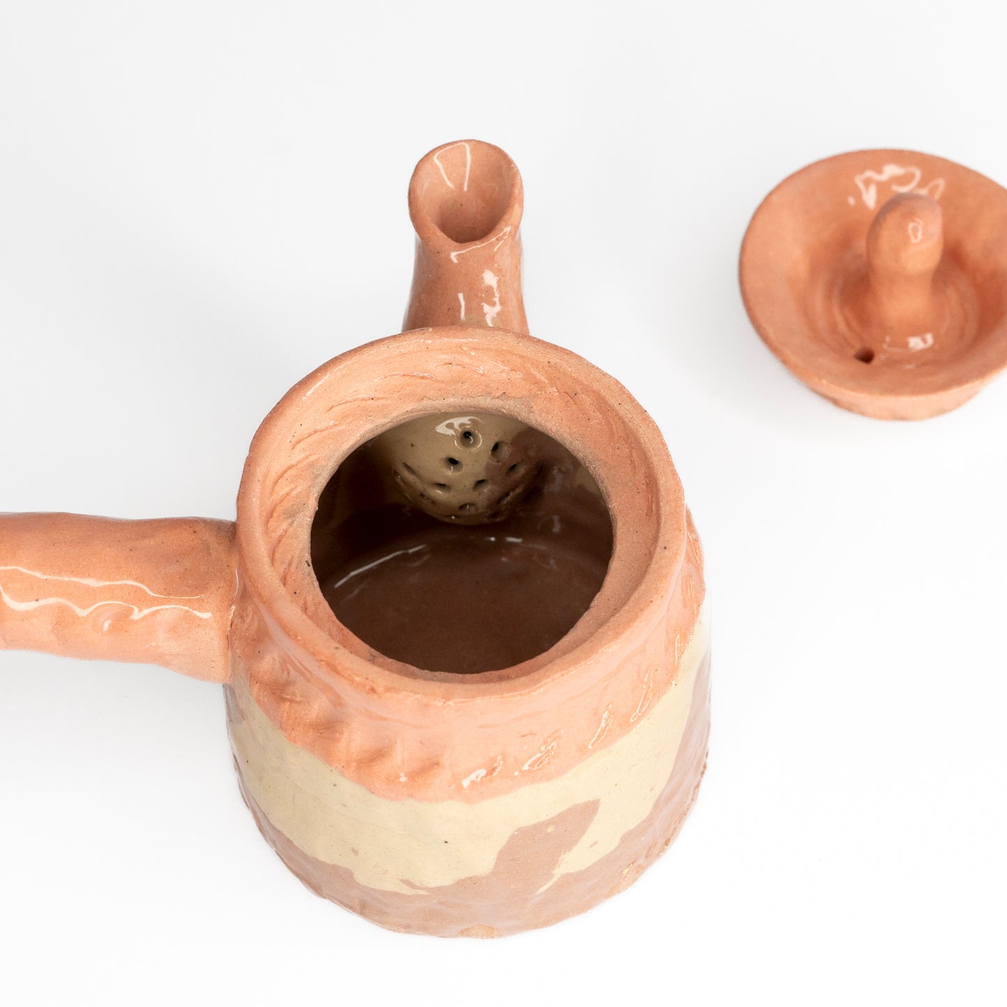 Mixed Coloured Clay Kyusu Teapot