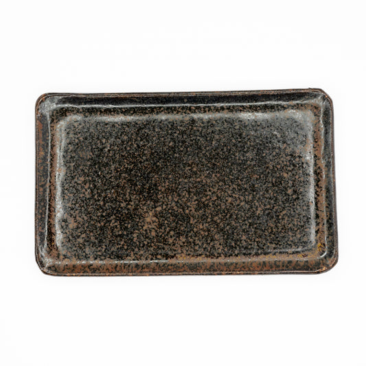 Black ceramics tray