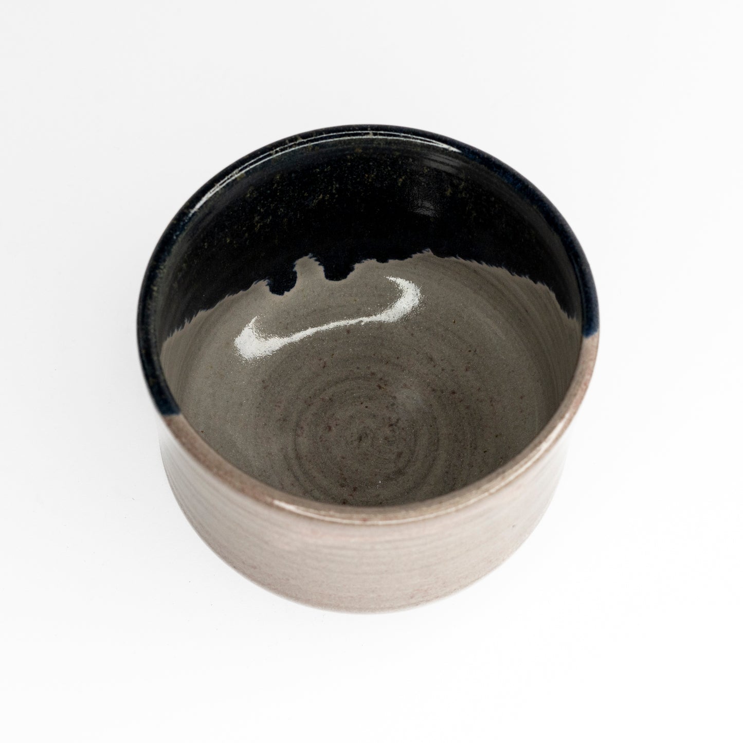 Grey and black chawan