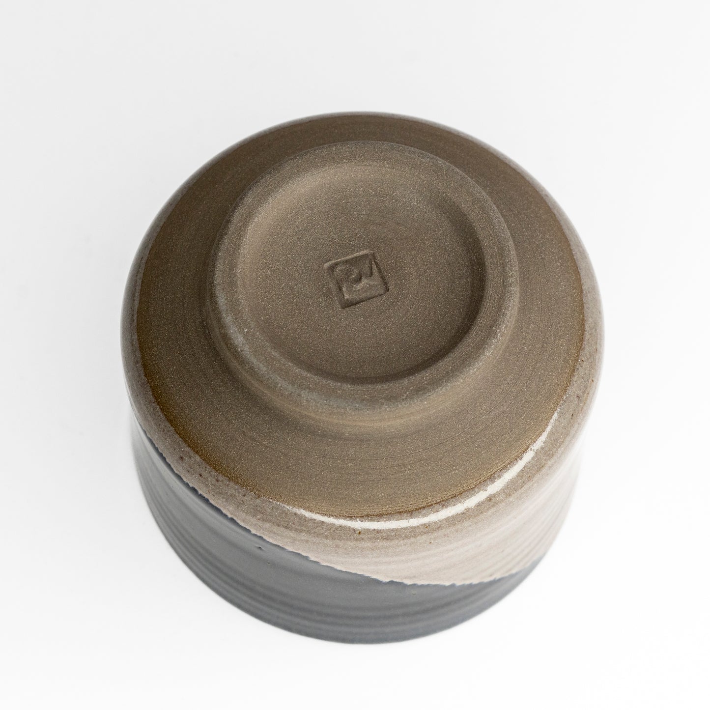 Grey and black chawan