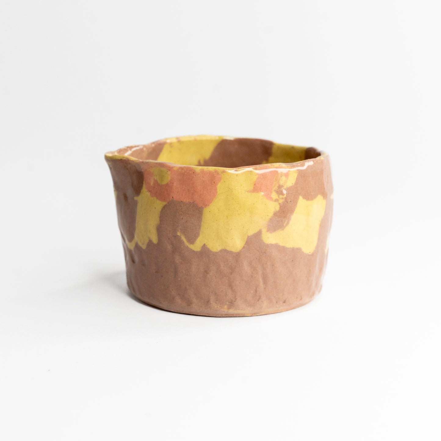 Purple mixed coloured clay sharing cup