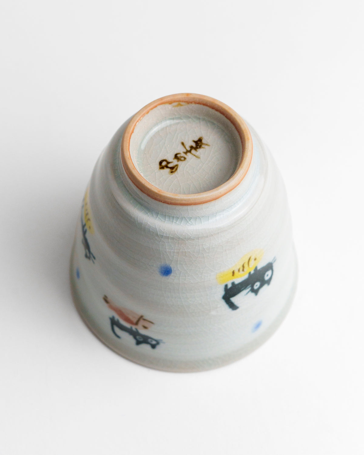 Teetasse mit Katzen-Illustration