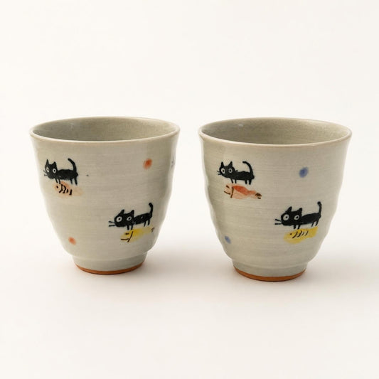 Teacup with Cat illustration